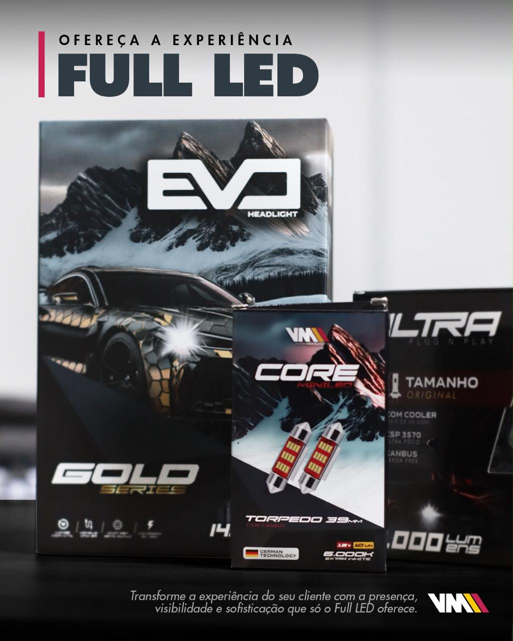 Kit de Lâmpadas VM Headlights na Pagani Custom Floripa